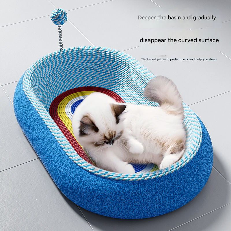 Extra Large Deep Sleep Starry Sky Round Cat Scratching Bed