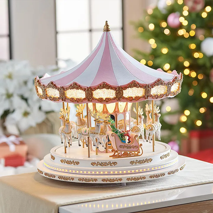 🎅Train Old Man Music Box Christmas Gift Elderly Decoration Mountain Lantern Collection
