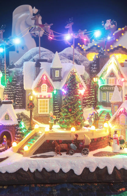 🎅Train Old Man Music Box Christmas Gift Elderly Decoration Mountain Lantern Collection