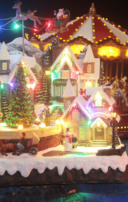 🎅Train Old Man Music Box Christmas Gift Elderly Decoration Mountain Lantern Collection