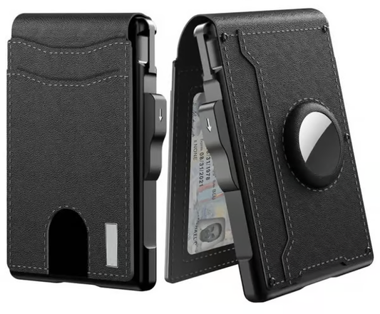 🔥Wallet for Men - with Pop Up Aluminum Case Money Clip Slim Leather Slots Credit Card Holder RFID Blocking Bifold Minimalist Wallet 8 Reviews