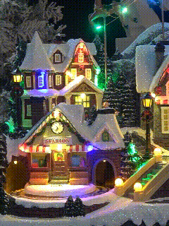 🎅Train Old Man Music Box Christmas Gift Elderly Decoration Mountain Lantern Collection