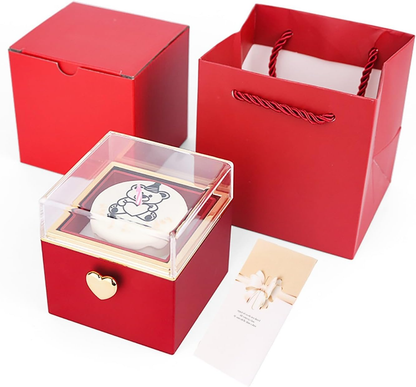 Bear Birthday Cake Flip Ring Box, Surprise Pop-up Gift Box