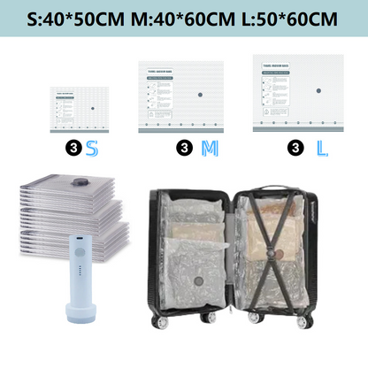 🏆⚡ 50K+ SOLD! Cordless Travel Vacuum Storage Compression Bag