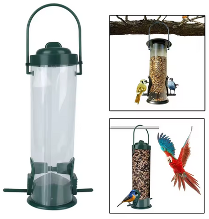 Outdoor hanging bird feeder, squirrel-proof outdoor bird feeder
