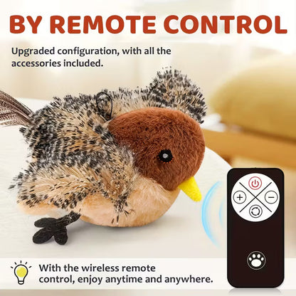 🐱Bird Cat Toy🐦 Plush simulation + touch sound, cats can't let go! 🐾