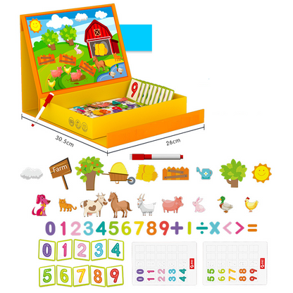 ✨HOT SALE 49% OFF💫Magnetic Puzzles Face Dress Up Travel Game Double Side Preschool Educational Learning Toy for Kids