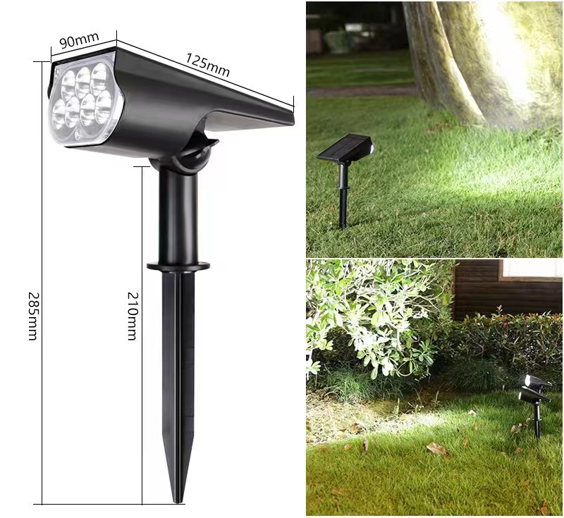Solar-powered outdoor spotlight, waterproof IP65 wireless wall light
