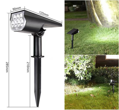Solar-powered outdoor spotlight, waterproof IP65 wireless wall light