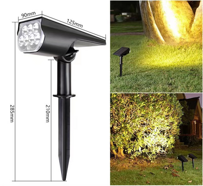 Solar-powered outdoor spotlight, waterproof IP65 wireless wall light