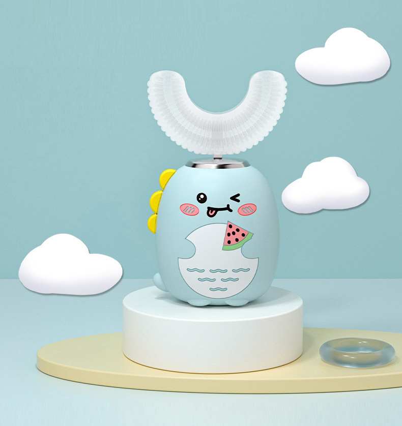 U-shaped rechargeable electric toothbrush for children aged 2-6-12