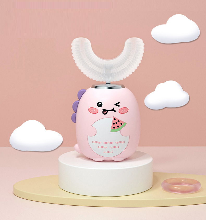 U-shaped rechargeable electric toothbrush for children aged 2-6-12