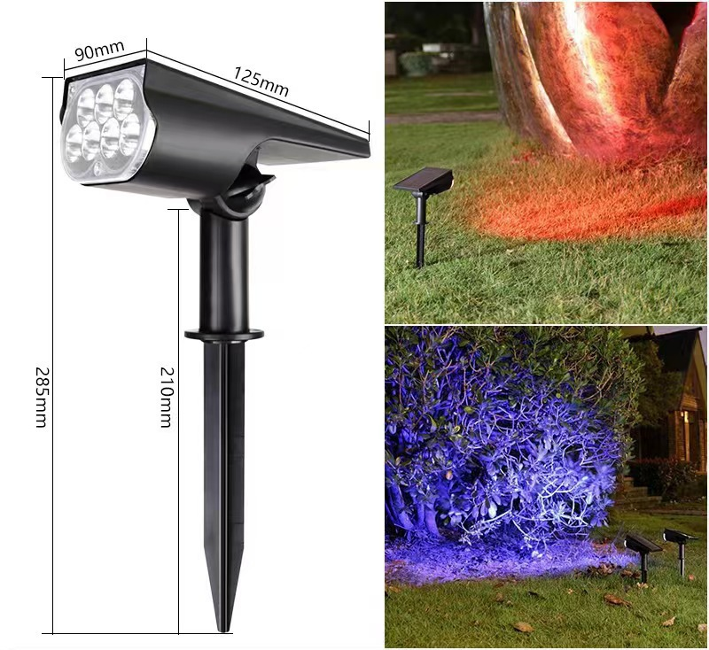 Solar-powered outdoor spotlight, waterproof IP65 wireless wall light