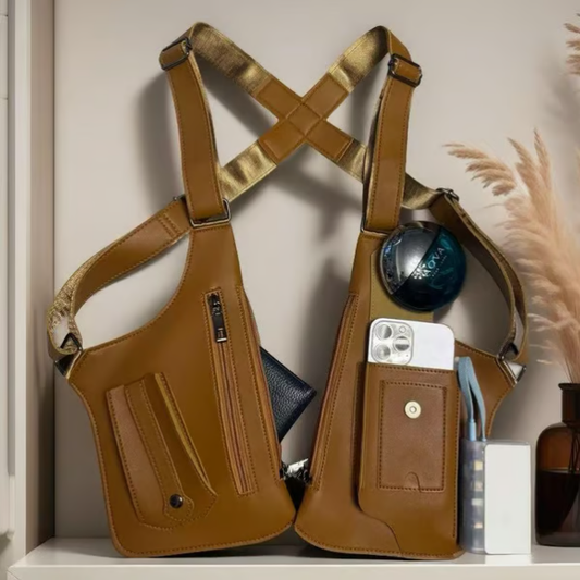 Premium Leather Adjustable Underarm Shoulder Bag for Men & Women