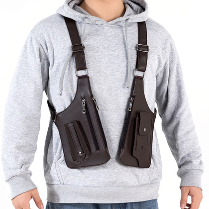 Premium Leather Adjustable Underarm Shoulder Bag for Men & Women