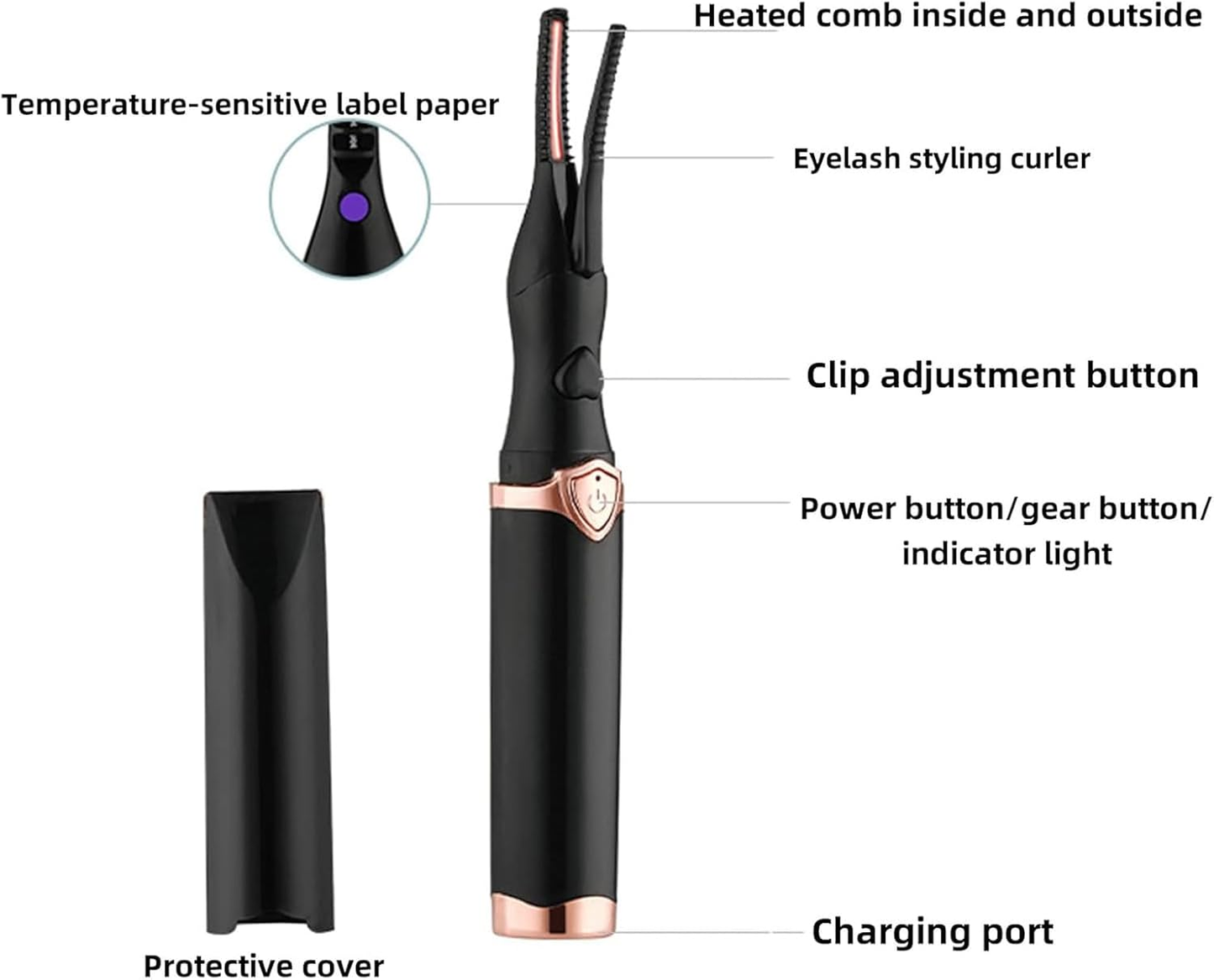 2025 New Mini USB Rechargeable Heated Eyelash Curler