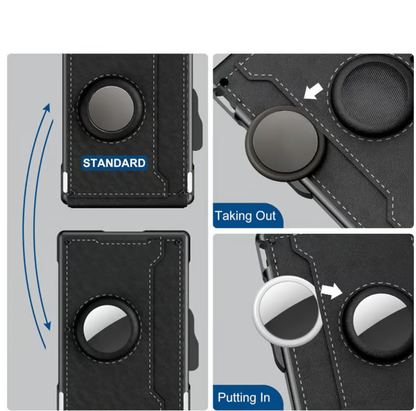 🔥Wallet for Men - with Pop Up Aluminum Case Money Clip Slim Leather Slots Credit Card Holder RFID Blocking Bifold Minimalist Wallet 8 Reviews