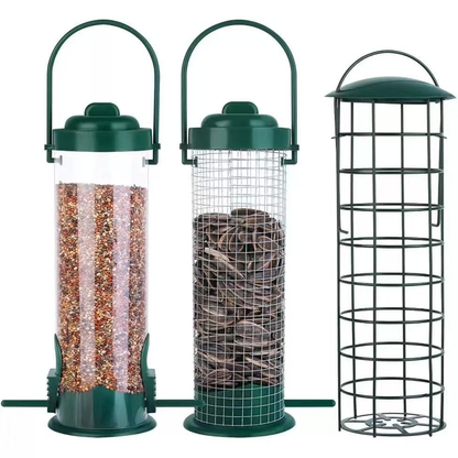 Outdoor hanging bird feeder, squirrel-proof outdoor bird feeder
