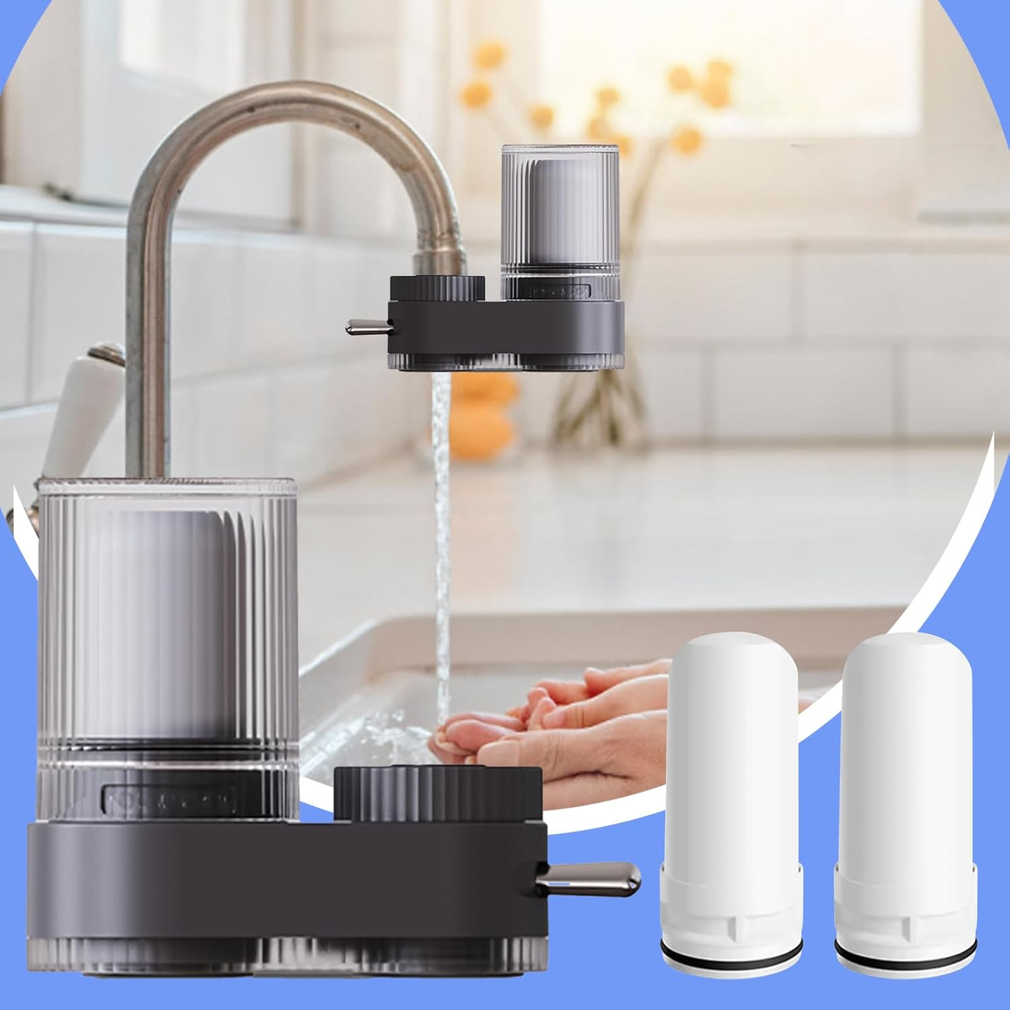 💧Drinking Water Tap Filter, 7-Layer Purification Heat-Resistant Compact Kitchen Accessory