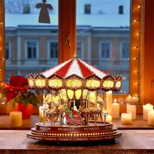 🎅Train Old Man Music Box Christmas Gift Elderly Decoration Mountain Lantern Collection