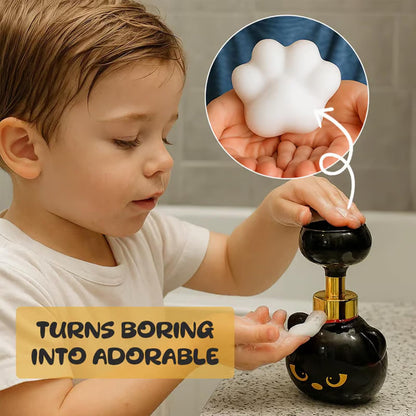 🐾 Paw Shape Soap Dispenser – Reusable for Bathroom/Kitchen, Halloween Holiday Decor! ✨