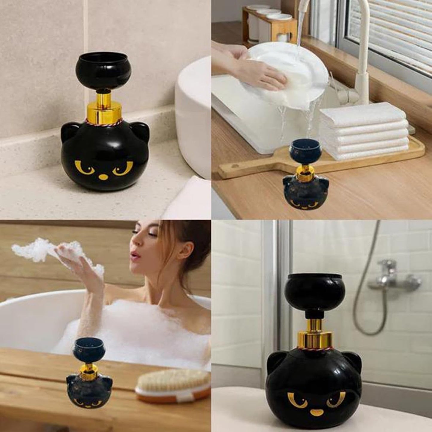 🐾 Paw Shape Soap Dispenser – Reusable for Bathroom/Kitchen, Halloween Holiday Decor! ✨