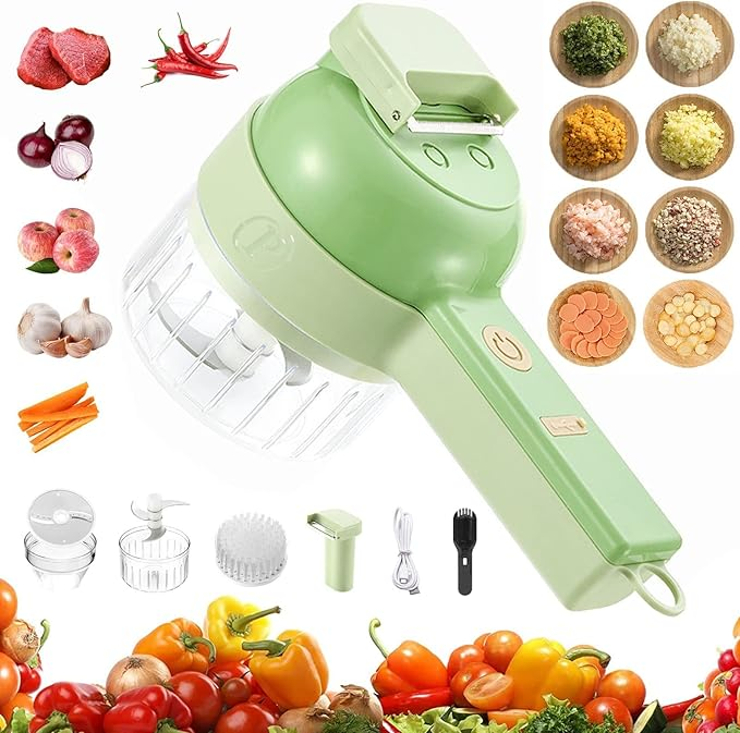 4 in 1 vegetable chopper electric vegetable chopper set
