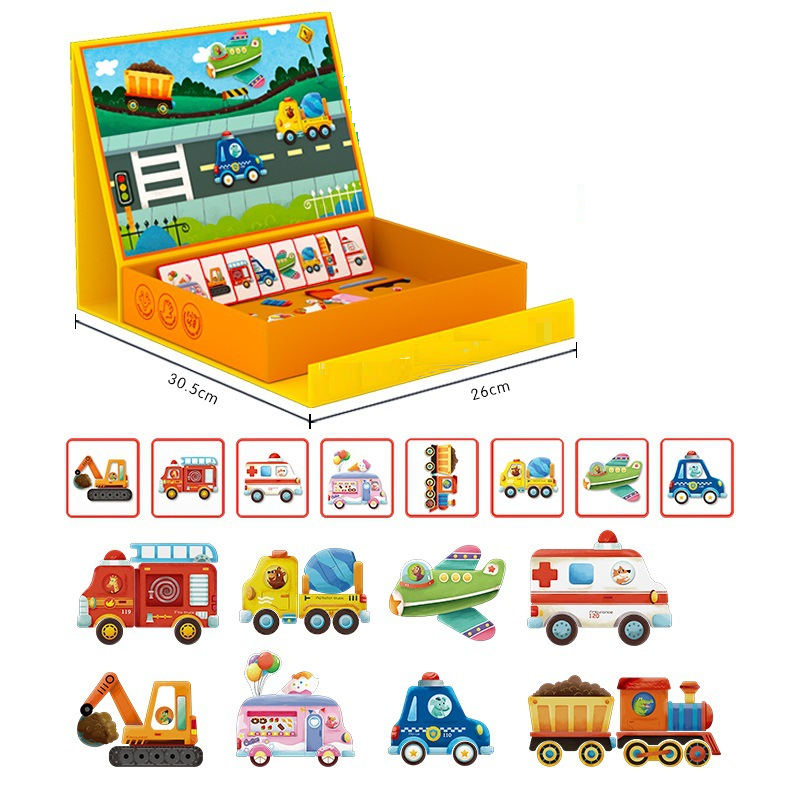 ✨HOT SALE 49% OFF💫Magnetic Puzzles Face Dress Up Travel Game Double Side Preschool Educational Learning Toy for Kids