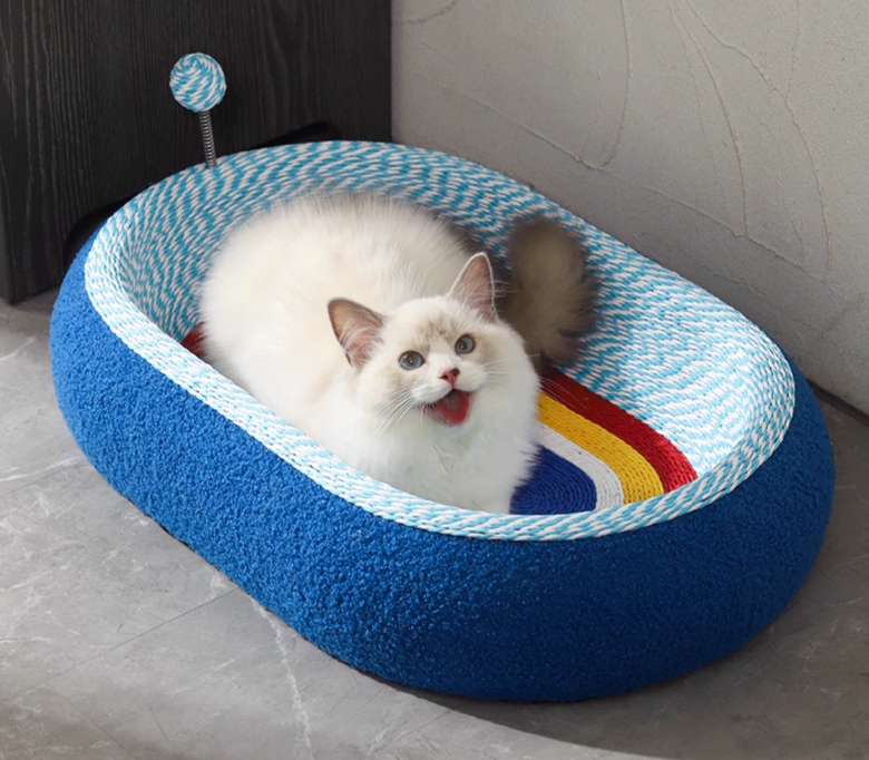 Extra Large Deep Sleep Starry Sky Round Cat Scratching Bed