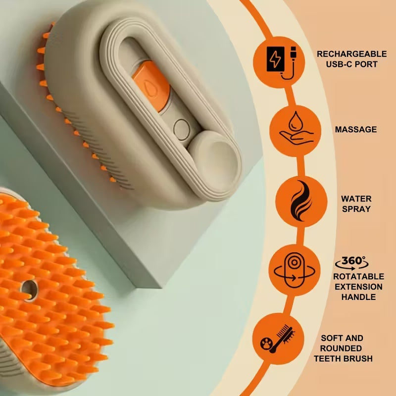 🐾Electric spray pet comb | Deep massage | Remove loose hair and prevent tangles✨