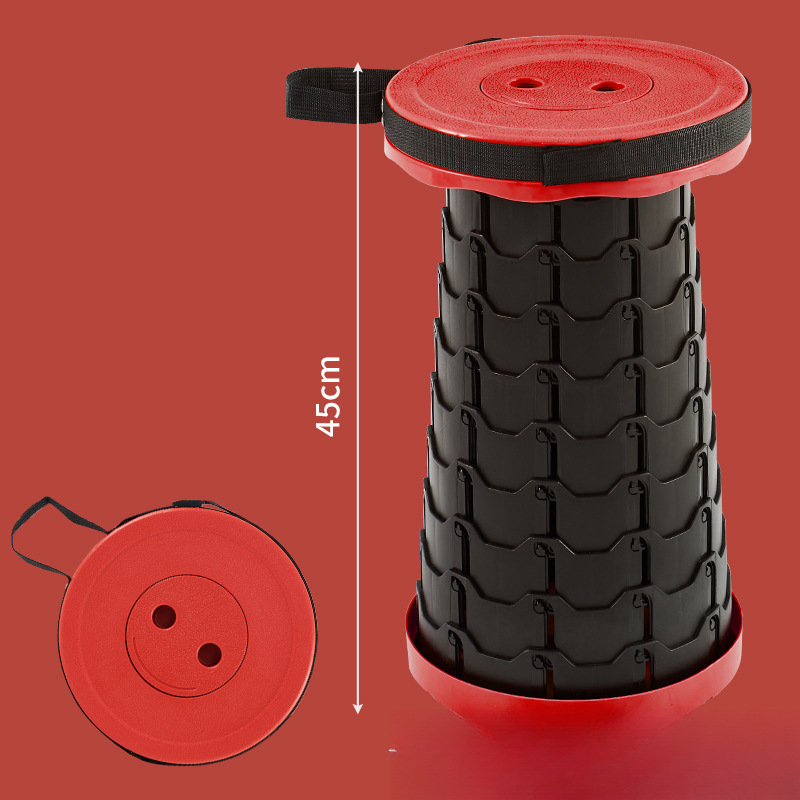 Upgraded folding stool thickened portable folding stool telescopic stool