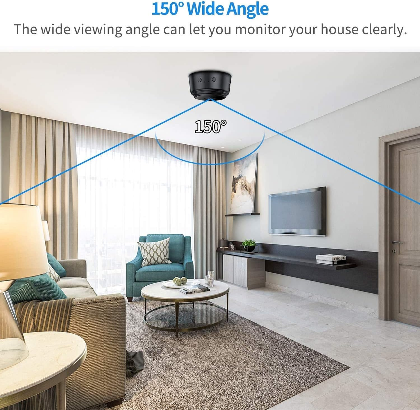 Mini Hidden Camera Recorder, Small, Full HD 1080P WiFi Surveillance Microphone