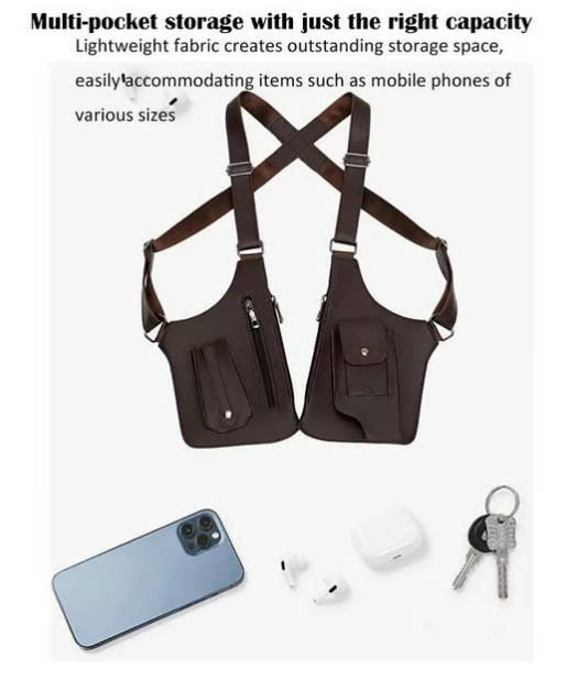 Premium Leather Adjustable Underarm Shoulder Bag for Men & Women