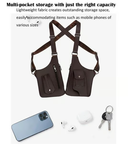 Premium Leather Adjustable Underarm Shoulder Bag for Men & Women