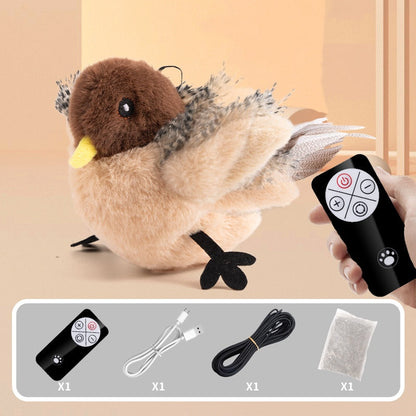 🐱Bird Cat Toy🐦 Plush simulation + touch sound, cats can't let go! 🐾