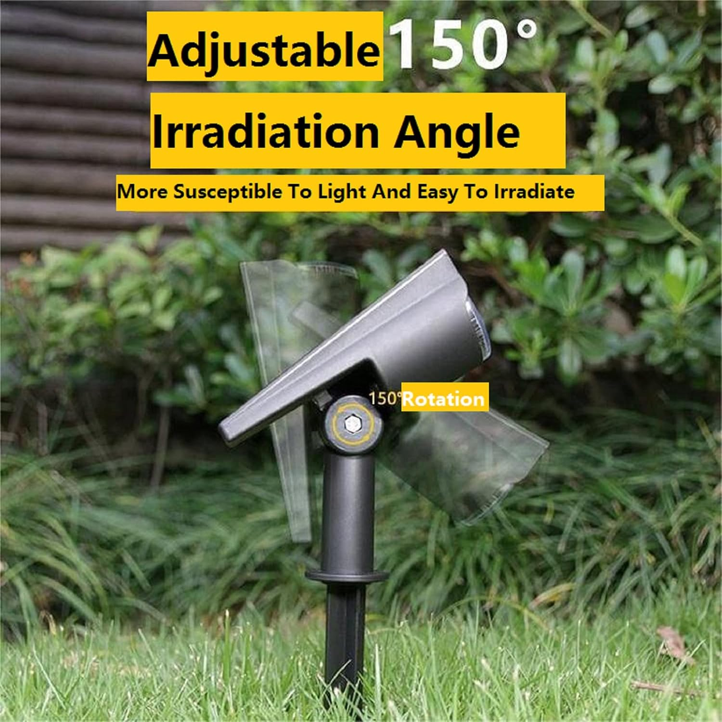 Solar-powered outdoor spotlight, waterproof IP65 wireless wall light