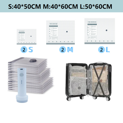 🏆⚡ 50K+ SOLD! Cordless Travel Vacuum Storage Compression Bag