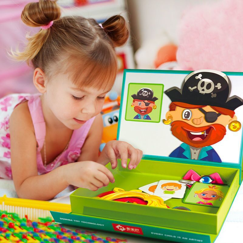 ✨HOT SALE 49% OFF💫Magnetic Puzzles Face Dress Up Travel Game Double Side Preschool Educational Learning Toy for Kids