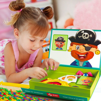 ✨HOT SALE 49% OFF💫Magnetic Puzzles Face Dress Up Travel Game Double Side Preschool Educational Learning Toy for Kids