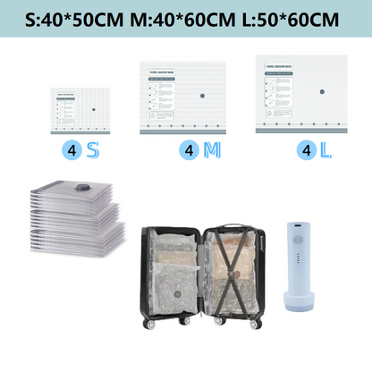 🏆⚡ 50K+ SOLD! Cordless Travel Vacuum Storage Compression Bag