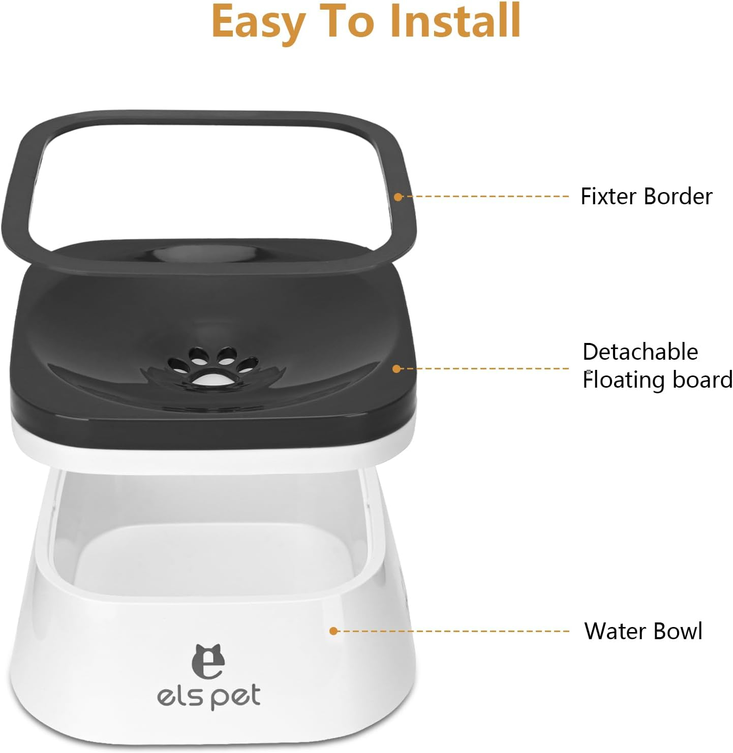 Pet Spill-Proof Slow Feeding Water Bowl