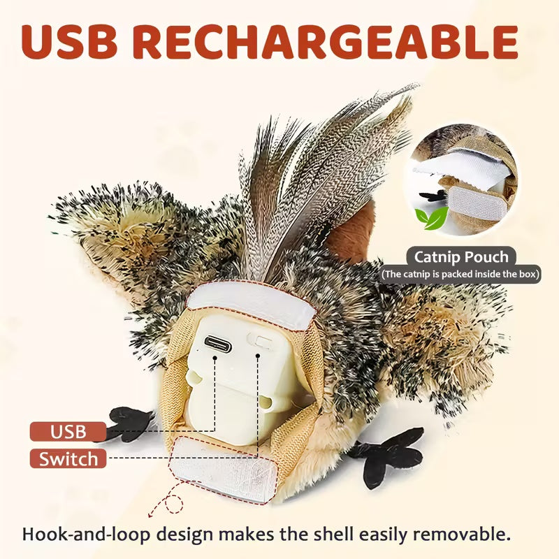 🐱Bird Cat Toy🐦 Plush simulation + touch sound, cats can't let go! 🐾