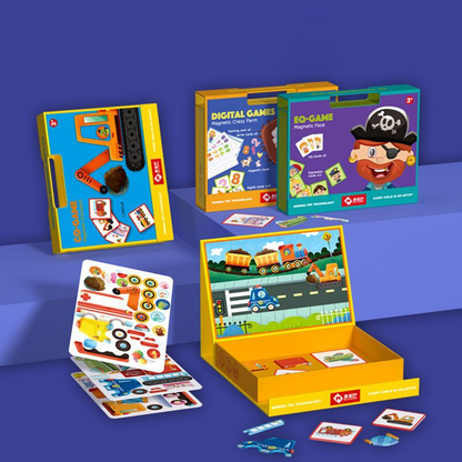 ✨HOT SALE 49% OFF💫Magnetic Puzzles Face Dress Up Travel Game Double Side Preschool Educational Learning Toy for Kids